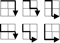 Image showing routes in a 2x2 grid